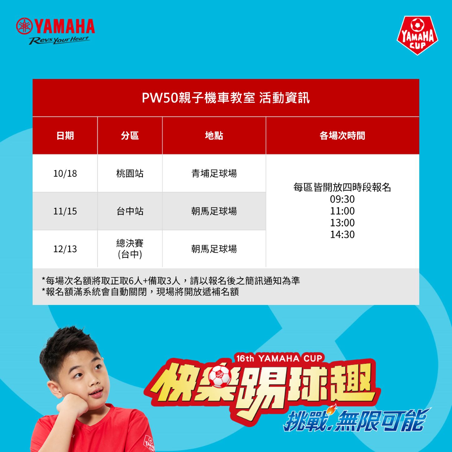 【10/09(三) 09:00】PW50活動開始報名